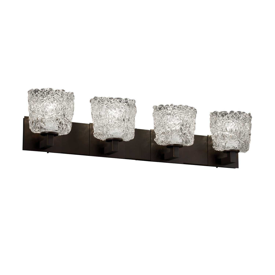 Veneto Luce Four Light Bath Bar in Dark Bronze Justice Designs