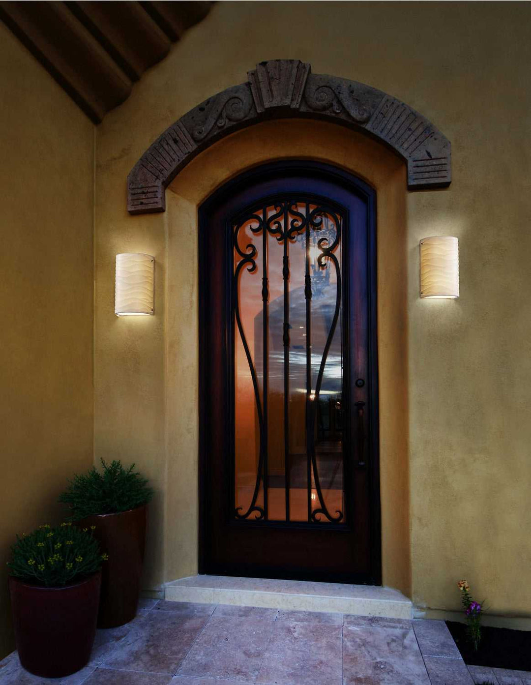 Porcelina One Light Outdoor Wall Sconce in Brushed Nickel Justice Designs
