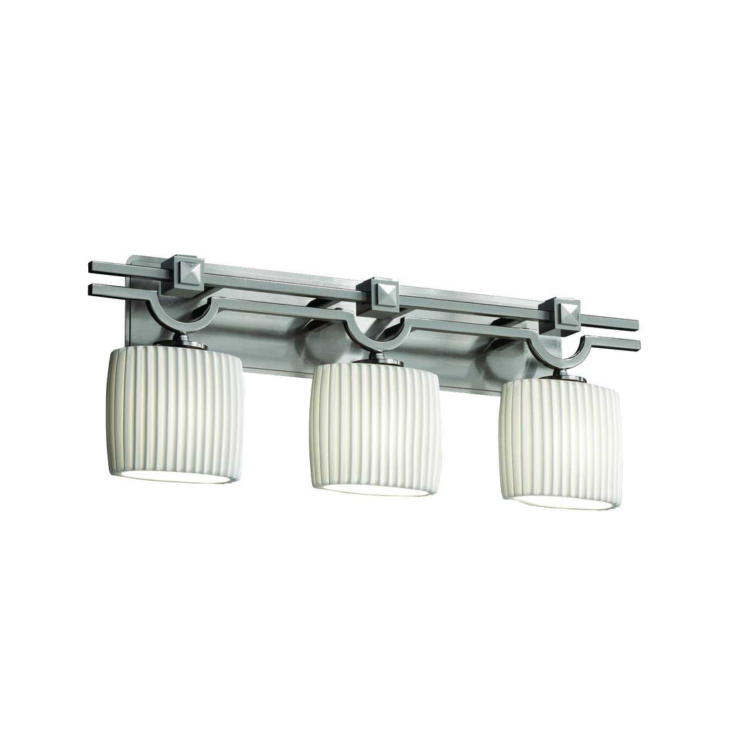 Limoges Three Light Bath Bar in Brushed Nickel Justice Designs