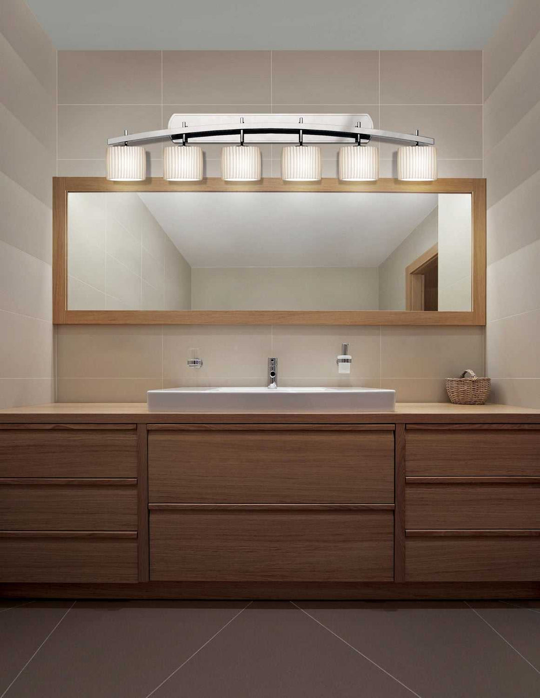 Limoges Six Light Bath Bar in Polished Chrome Justice Designs