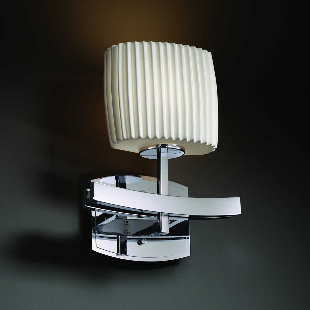 Limoges One Light Wall Sconce in Polished Chrome Justice Designs