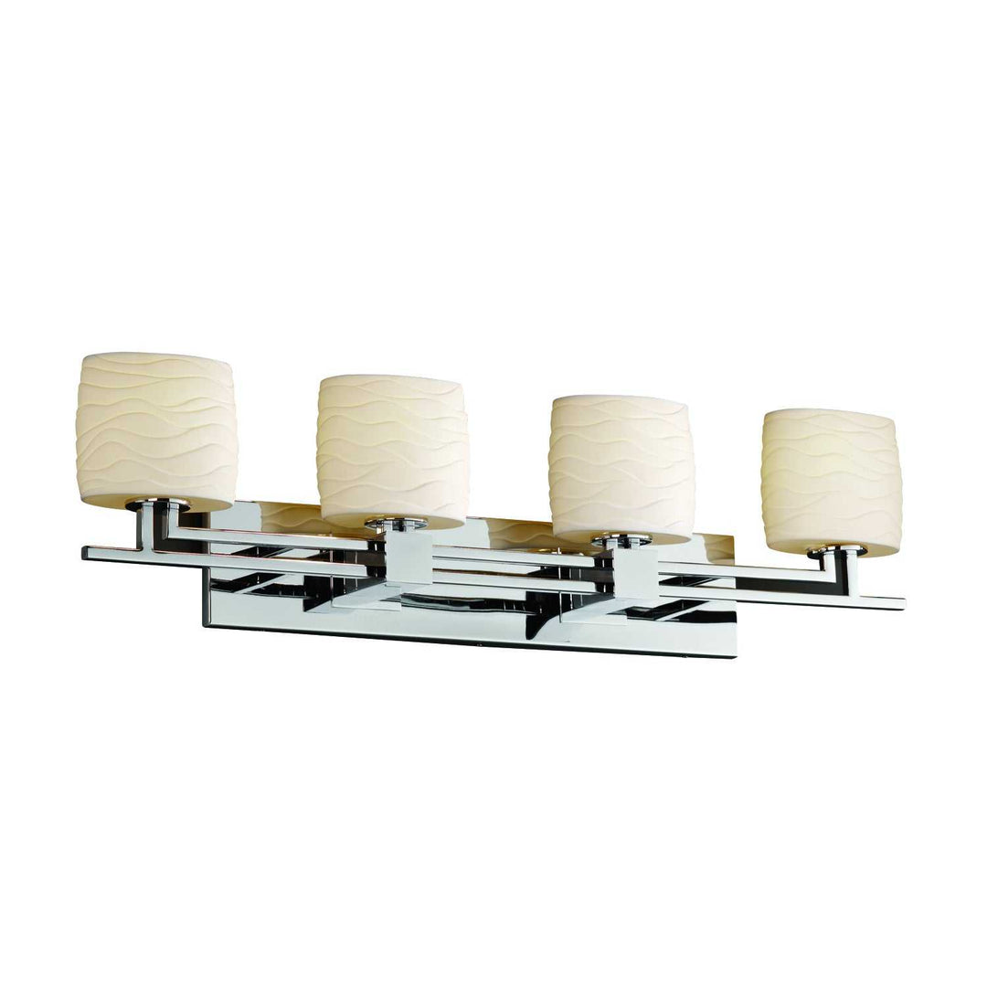 Limoges Four Light Bath Bar in Polished Chrome Justice Designs