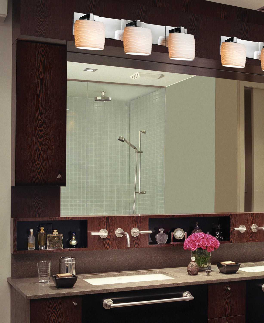 Limoges Three Light Bath Bar in Brushed Nickel Justice Designs