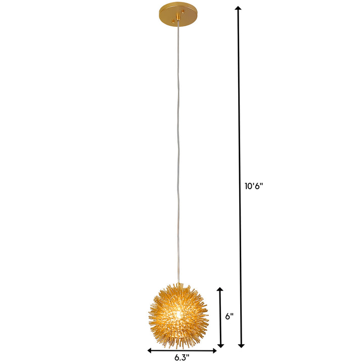 Varaluz - 169M01SGO - One Light Mini Pendant - Urchin - Gold