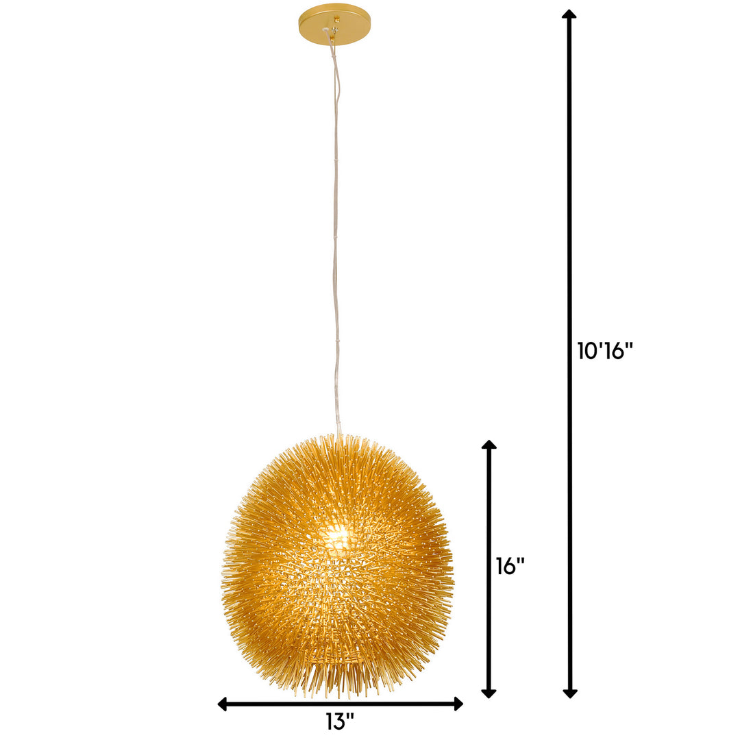 Varaluz - 169P01GO - One Light Pendant - Urchin - Gold