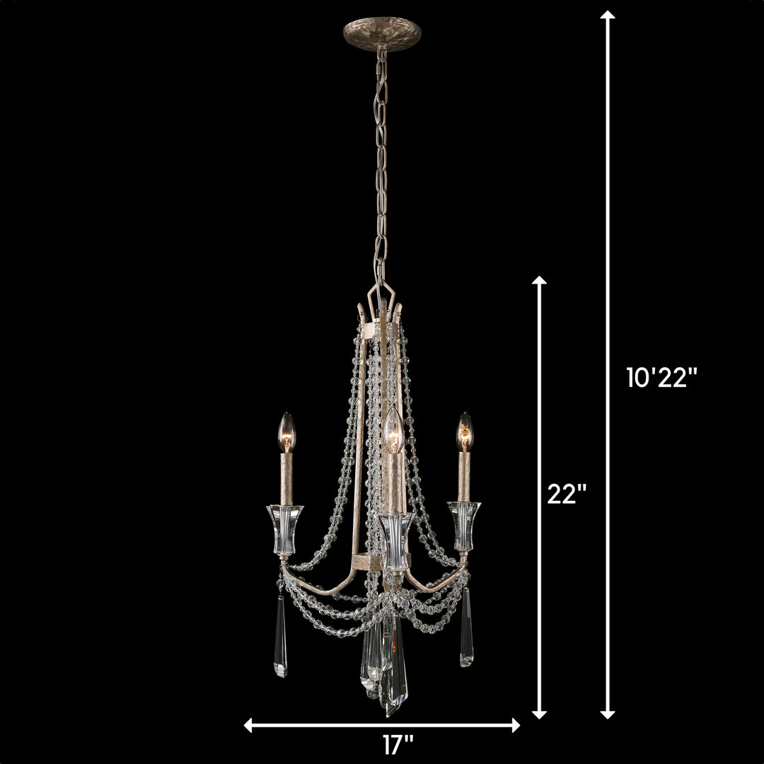 Varaluz - 270C03TR - Three Light Chandelier - Barcelona - Transcend Silver