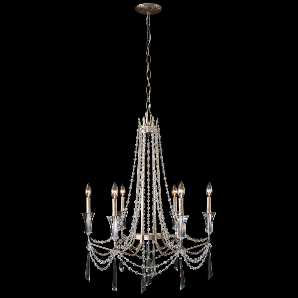 Varaluz - 270C06TR - Six Light Chandelier - Barcelona - Transcend Silver