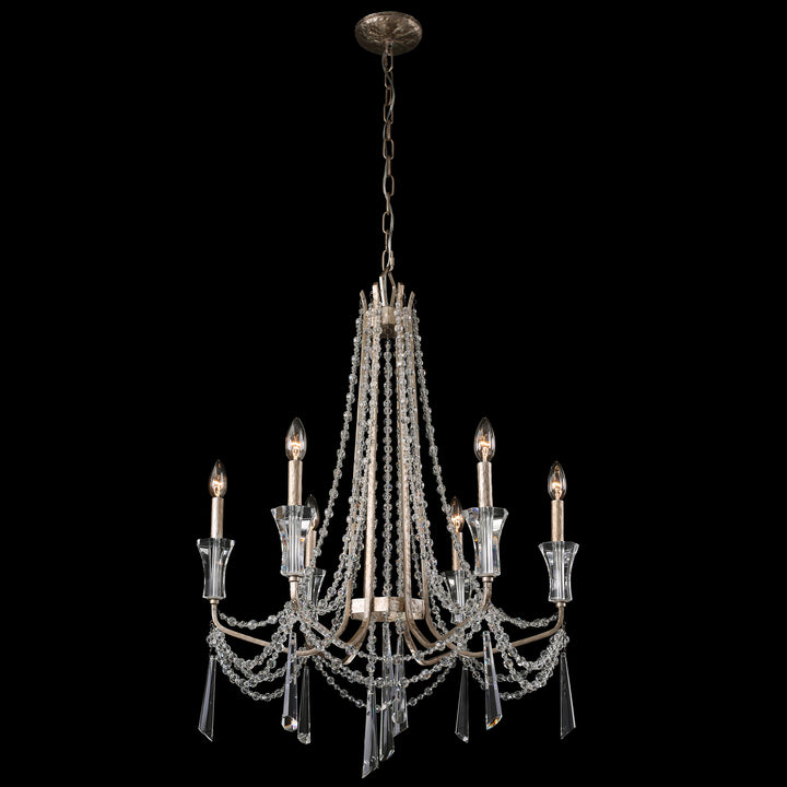 Varaluz - 270C06TR - Six Light Chandelier - Barcelona - Transcend Silver