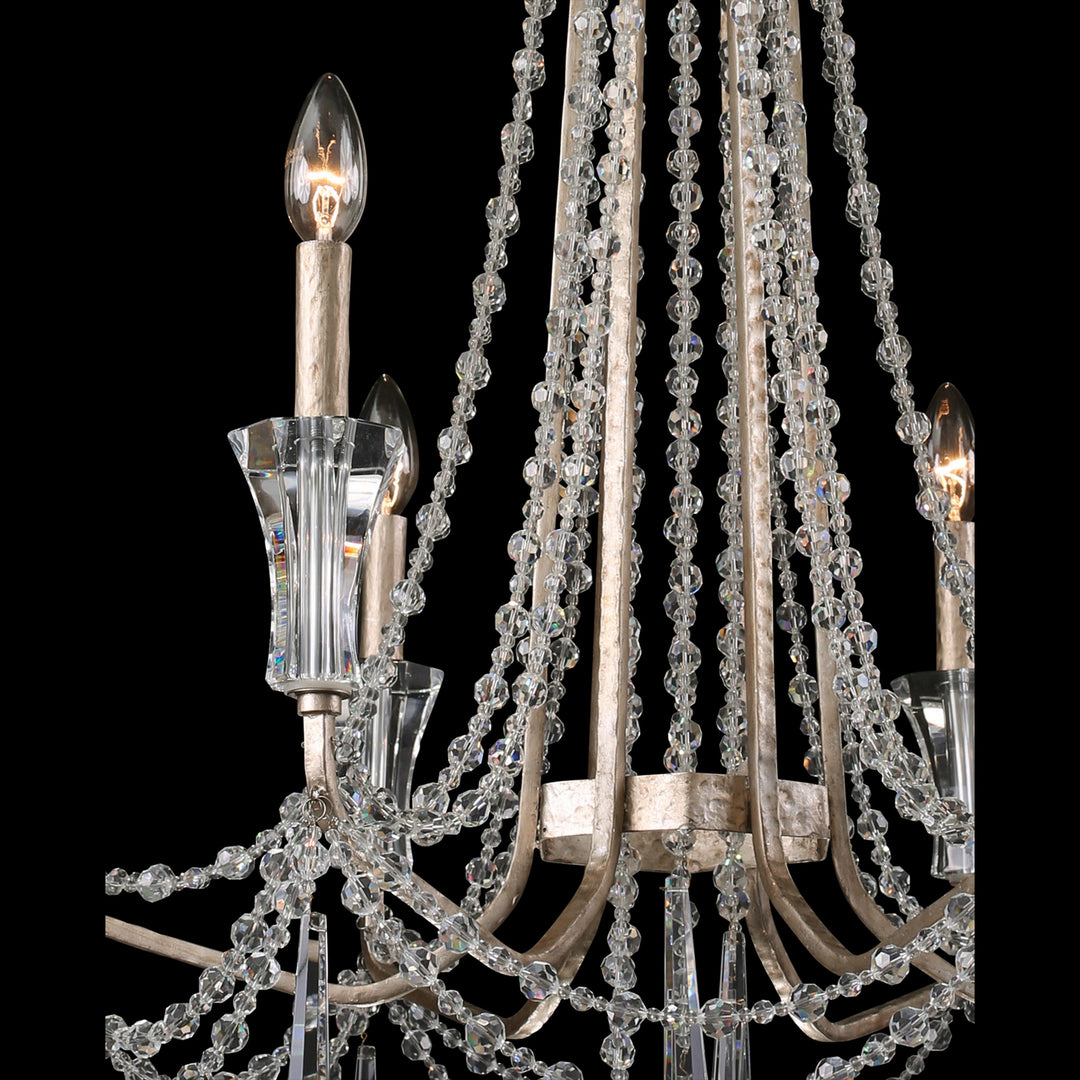 Varaluz - 270C06TR - Six Light Chandelier - Barcelona - Transcend Silver