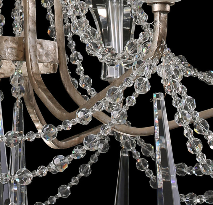 Varaluz - 270C06TR - Six Light Chandelier - Barcelona - Transcend Silver