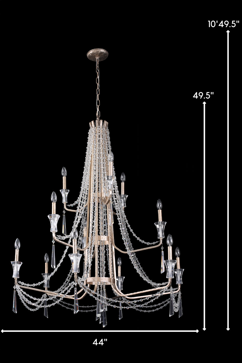 Varaluz - 270C12TR - 12 Light Chandelier - Barcelona - Transcend Silver