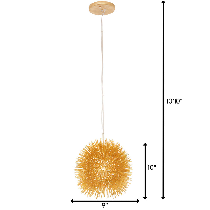 Varaluz - 169M01GO - One Light Mini Pendant - Urchin - Gold