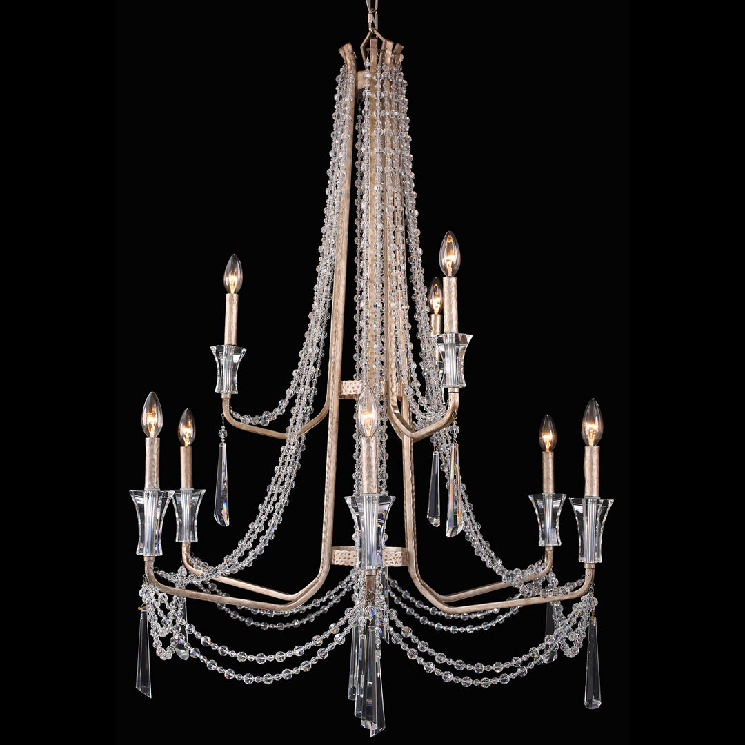 Barcelona Nine Light Chandelier in Transcend Silver - available from The Lighting Shoppe, trusted by Canadian homeowners