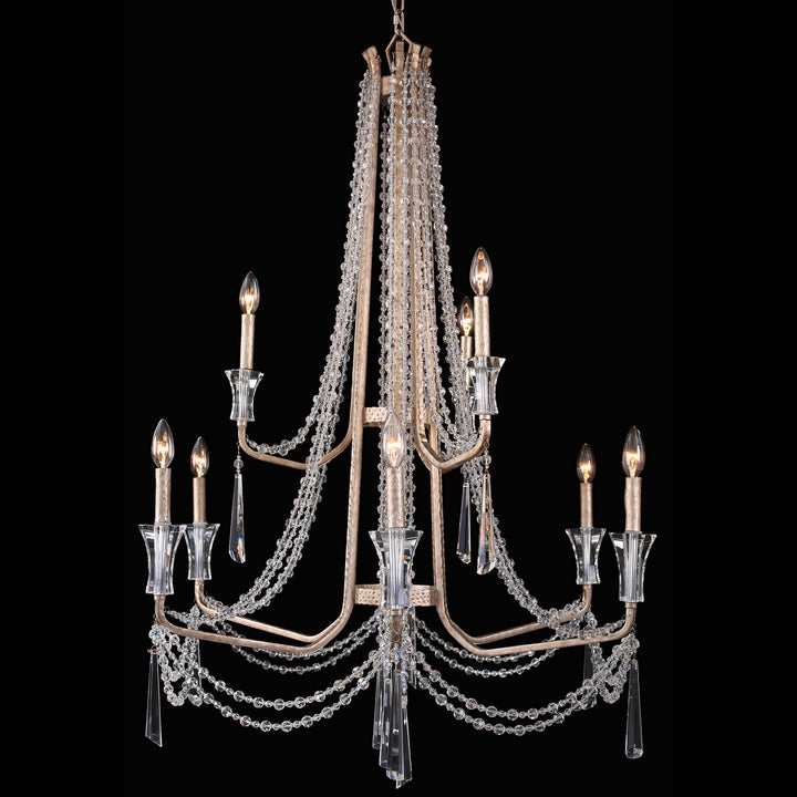 Barcelona Nine Light Chandelier in Transcend Silver - available from The Lighting Shoppe, trusted by Canadian homeowners