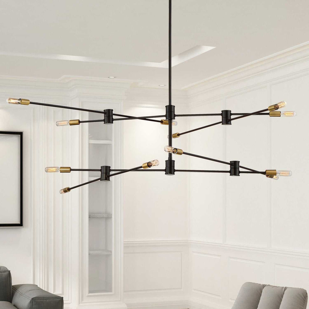 Savoy House - 1-7001-12-77 - 12 Light Chandelier - Lyrique - Bronze w/Brass