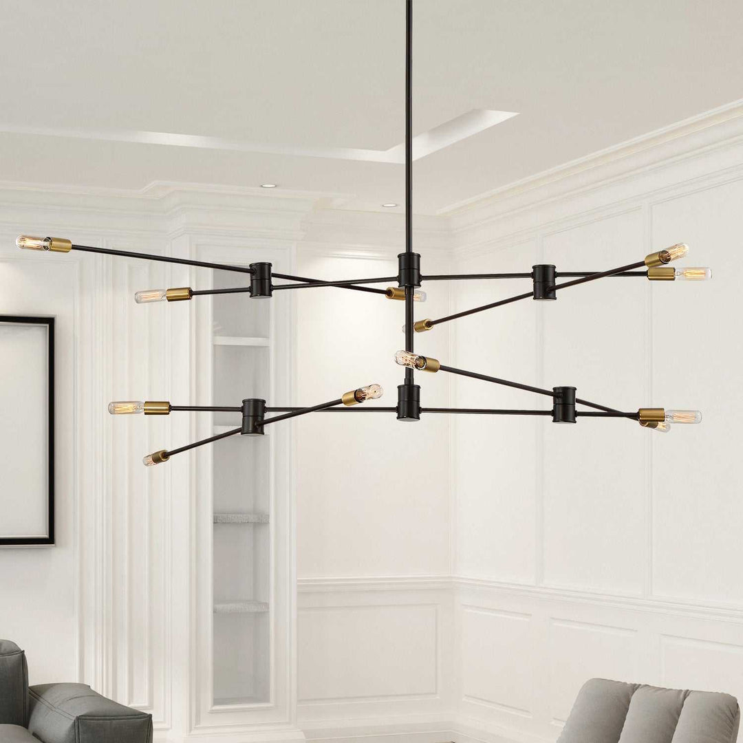 Savoy House - 1-7001-12-77 - 12 Light Chandelier - Lyrique - Bronze w/Brass