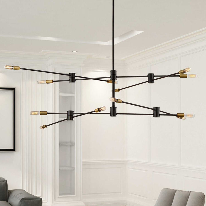 Savoy House - 1-7001-12-77 - 12 Light Chandelier - Lyrique - Bronze w/Brass