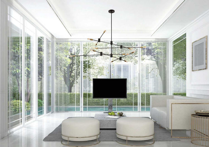 Savoy House - 1-7001-12-77 - 12 Light Chandelier - Lyrique - Bronze w/Brass