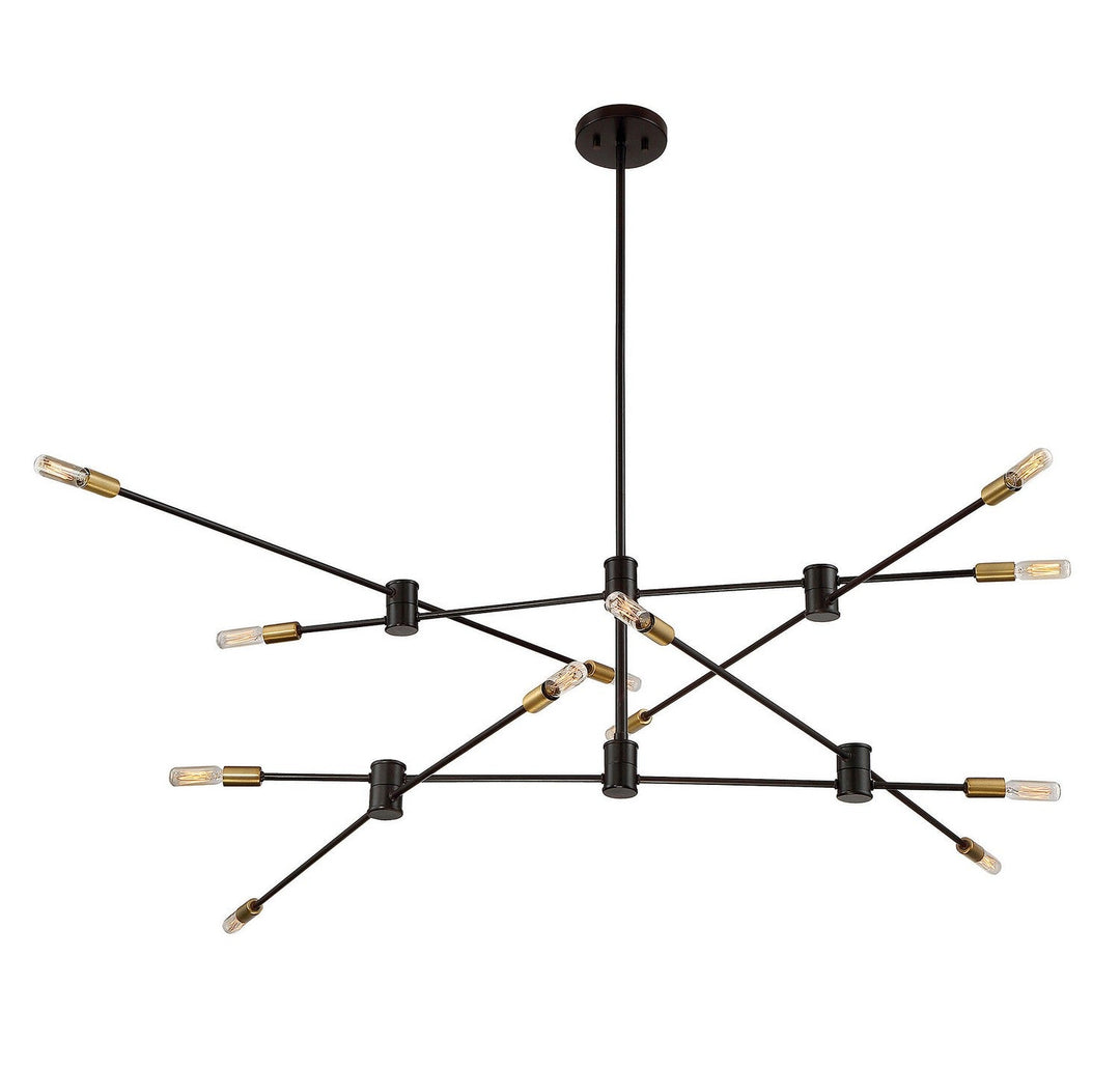 Savoy House - 1-7001-12-77 - 12 Light Chandelier - Lyrique - Bronze w/Brass