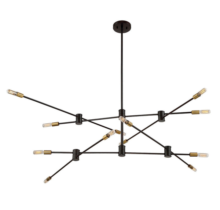 Savoy House - 1-7001-12-77 - 12 Light Chandelier - Lyrique - Bronze w/Brass