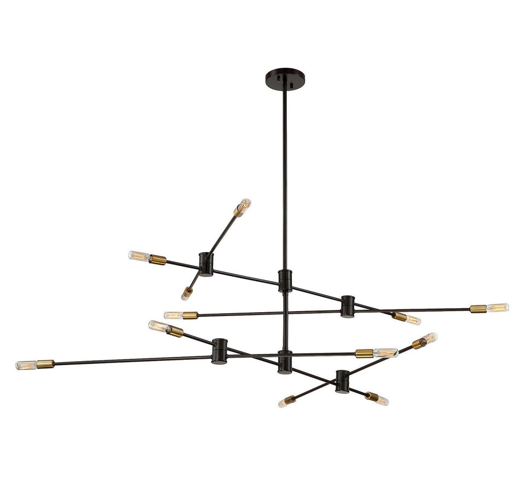Savoy House - 1-7001-12-77 - 12 Light Chandelier - Lyrique - Bronze w/Brass