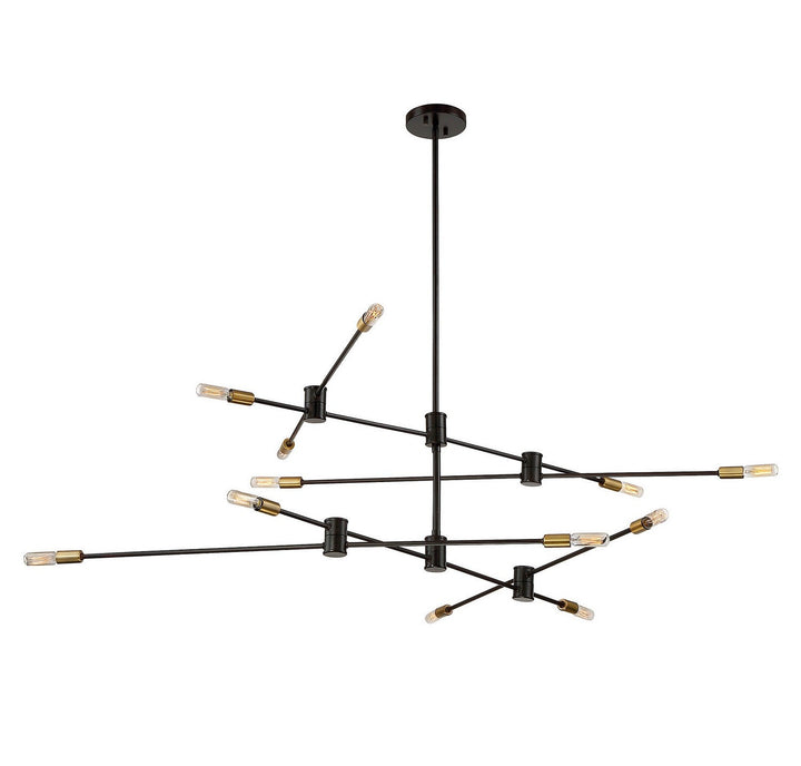 Savoy House - 1-7001-12-77 - 12 Light Chandelier - Lyrique - Bronze w/Brass