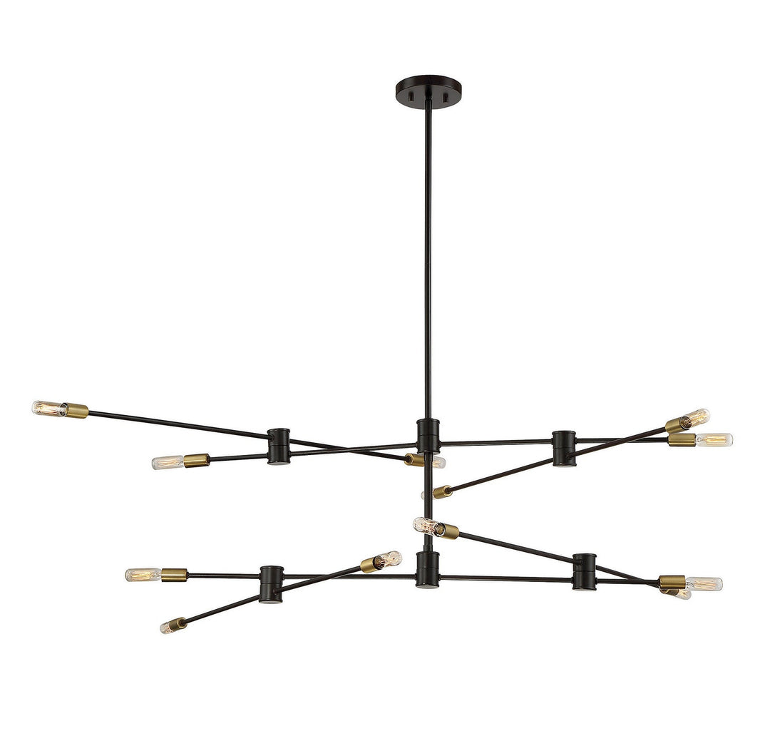 Savoy House - 1-7001-12-77 - 12 Light Chandelier - Lyrique - Bronze w/Brass