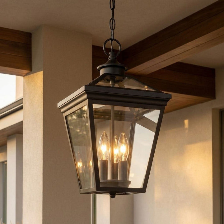 Savoy House - 5-146-BK - Three Light Hanging Lantern - Ellijay - Black