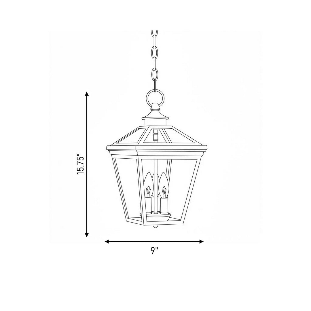Savoy House - 5-146-BK - Three Light Hanging Lantern - Ellijay - Black