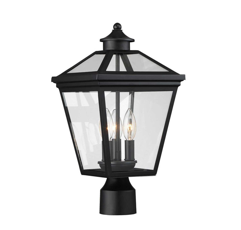 Savoy House - 5-147-BK - Three Light Post Lantern - Ellijay - Black