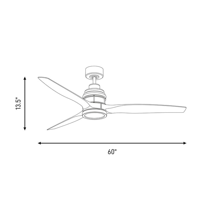 Meridian - M2023BN - 60" Ceiling Fan - La Salle - Brushed Nickel