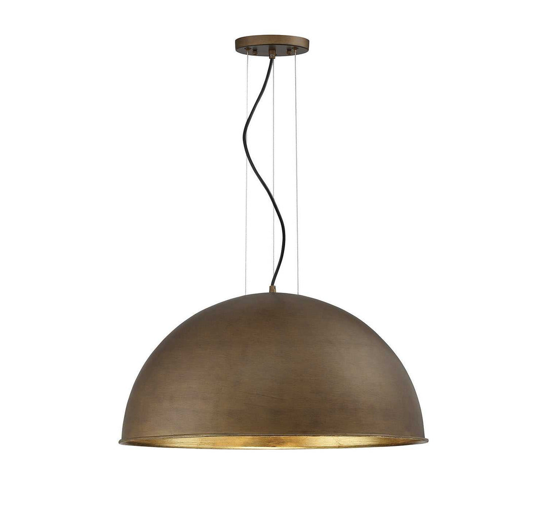 Savoy House - 7-5014-3-84 - Three Light Pendant - Sommerton - Rubbed Bronze w/Gold Leaf