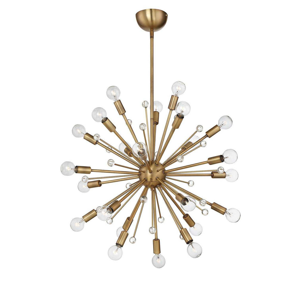 Galea 24 Light Chandelier in Warm Brass Savoy House