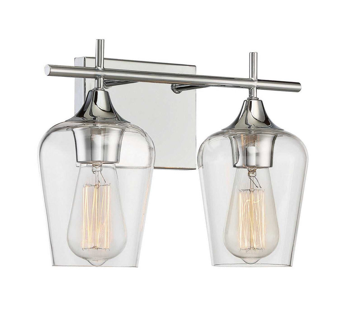 Octave Two Light Bath Bar in Polished Chrome Savoy House