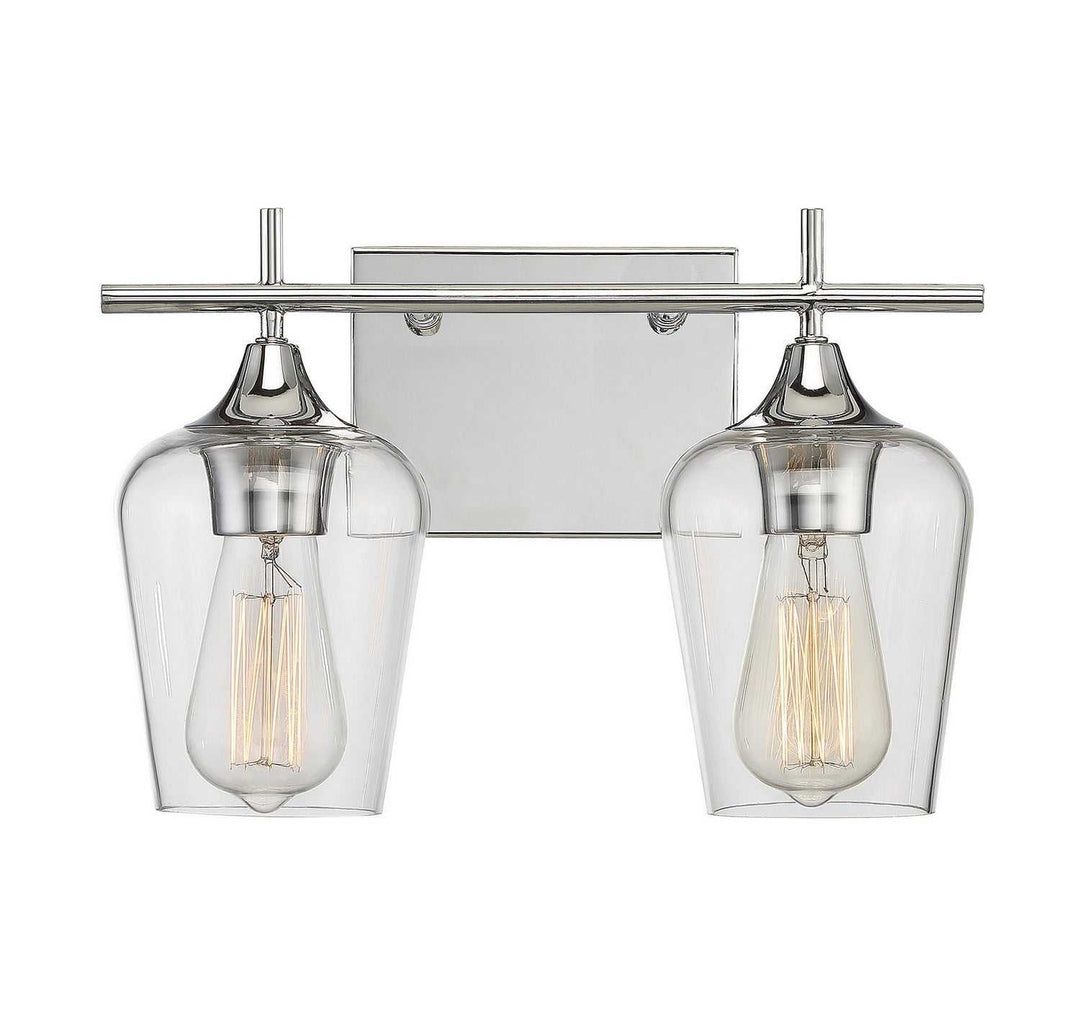 Octave Two Light Bath Bar in Polished Chrome Savoy House