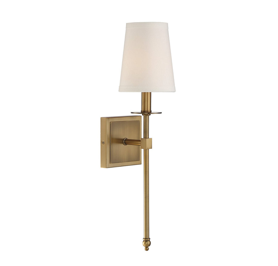 Monroe One Light Wall Sconce in Warm Brass Savoy House