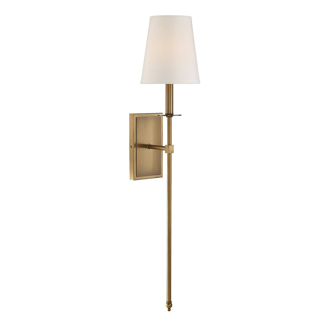 Monroe One Light Wall Sconce in Warm Brass Savoy House