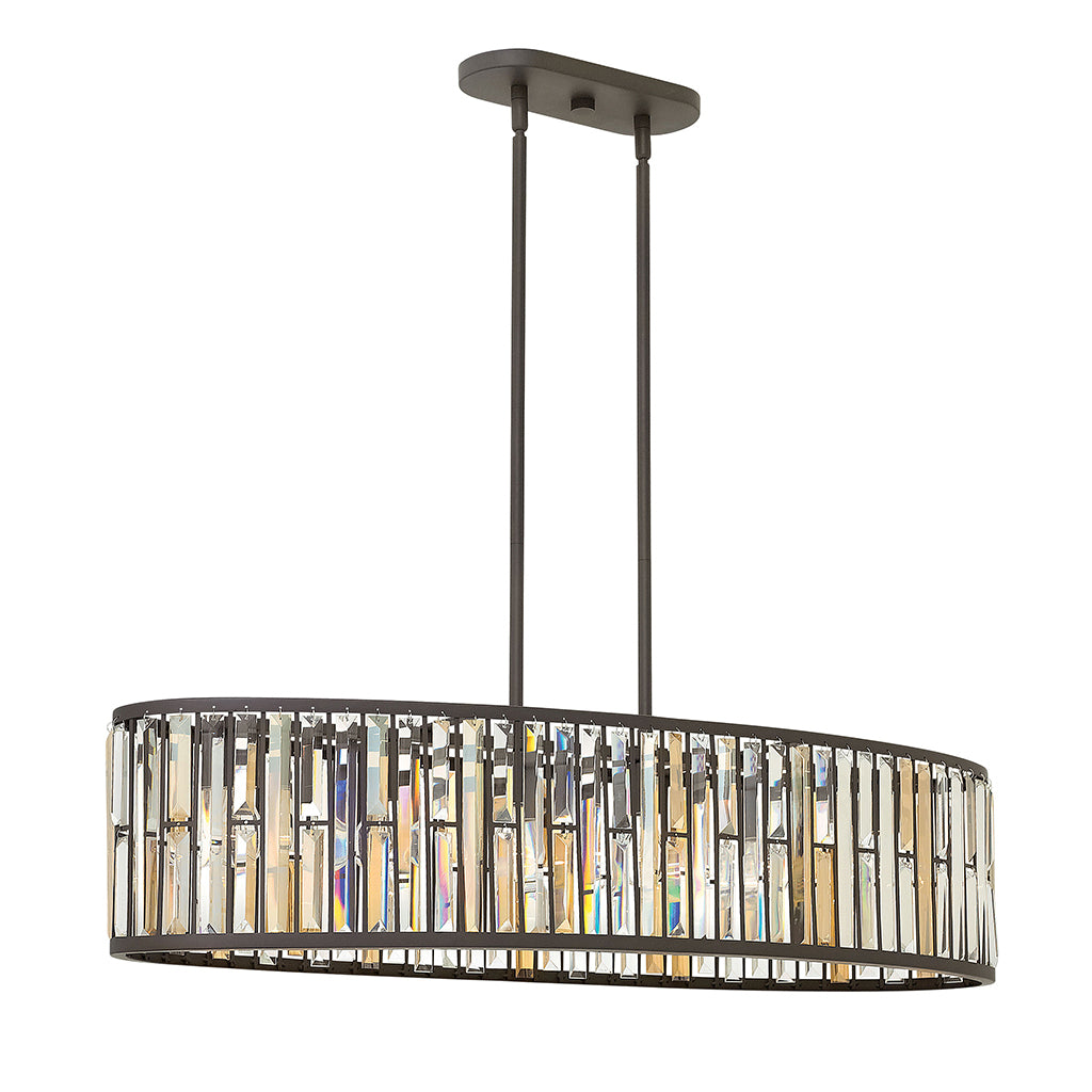 Gemma LED Linear Chandelier in Vintage Bronze - available from The Lighting Shoppe, trusted by Canadian homeowners