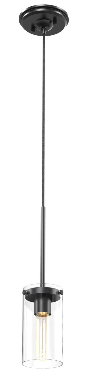 Erin One Light Pendant in Graphite With Clear Glass - available from The Lighting Shoppe, trusted by Canadian homeowners