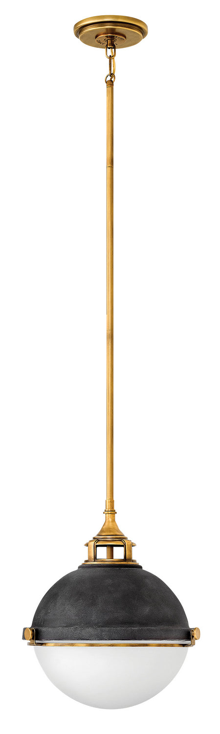 Fletcher LED Pendant in Aged Zinc - available from The Lighting Shoppe, trusted by Canadian homeowners