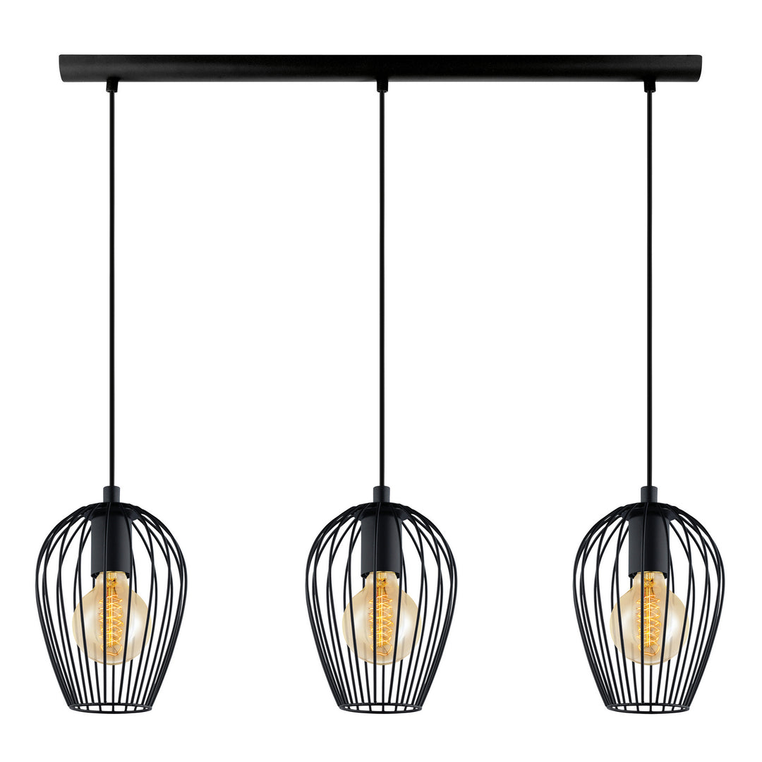 Eglo Canada - 49478A - Three Light Pendant - Newtown - Black