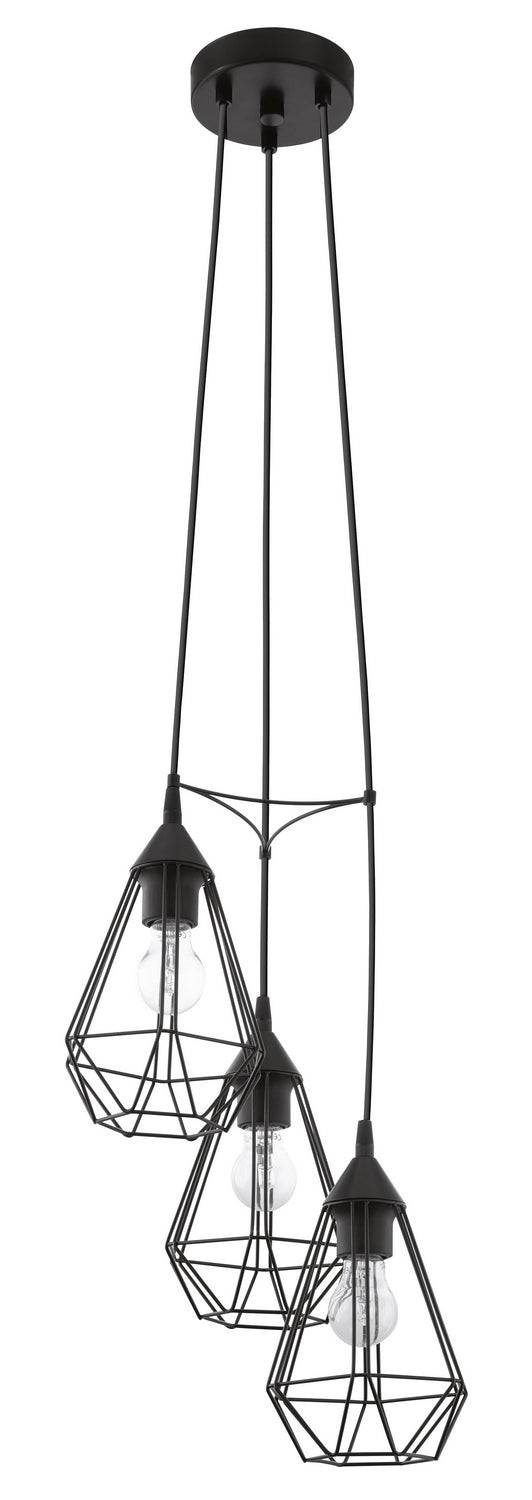 Eglo Canada - 94191A - Three Light Pendant - Tarbes - Matte Black