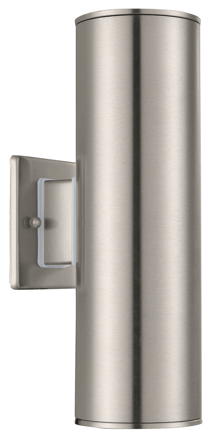 Ascoli Two Light Outdoor Wall Mount in Stainless Steel - available from The Lighting Shoppe, trusted by Canadian homeowners