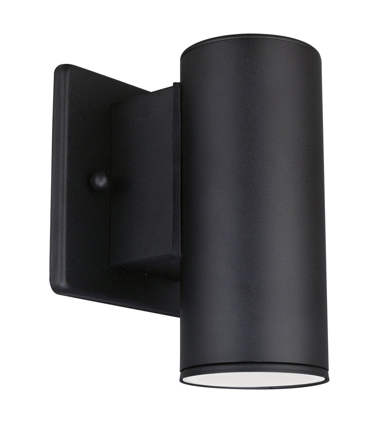 Riga One Light Outdoor Wall Mount in Matte Black - available from The Lighting Shoppe, trusted by Canadian homeowners