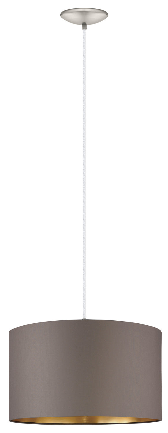 Maserlo One Light Pendant in Satin Nickel - available from The Lighting Shoppe, trusted by Canadian homeowners