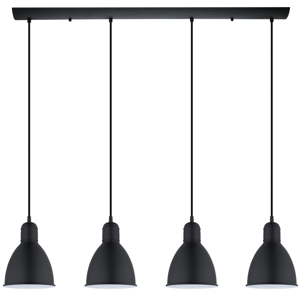 Priddy Four Light Pendant in Black - available from The Lighting Shoppe, trusted by Canadian homeowners