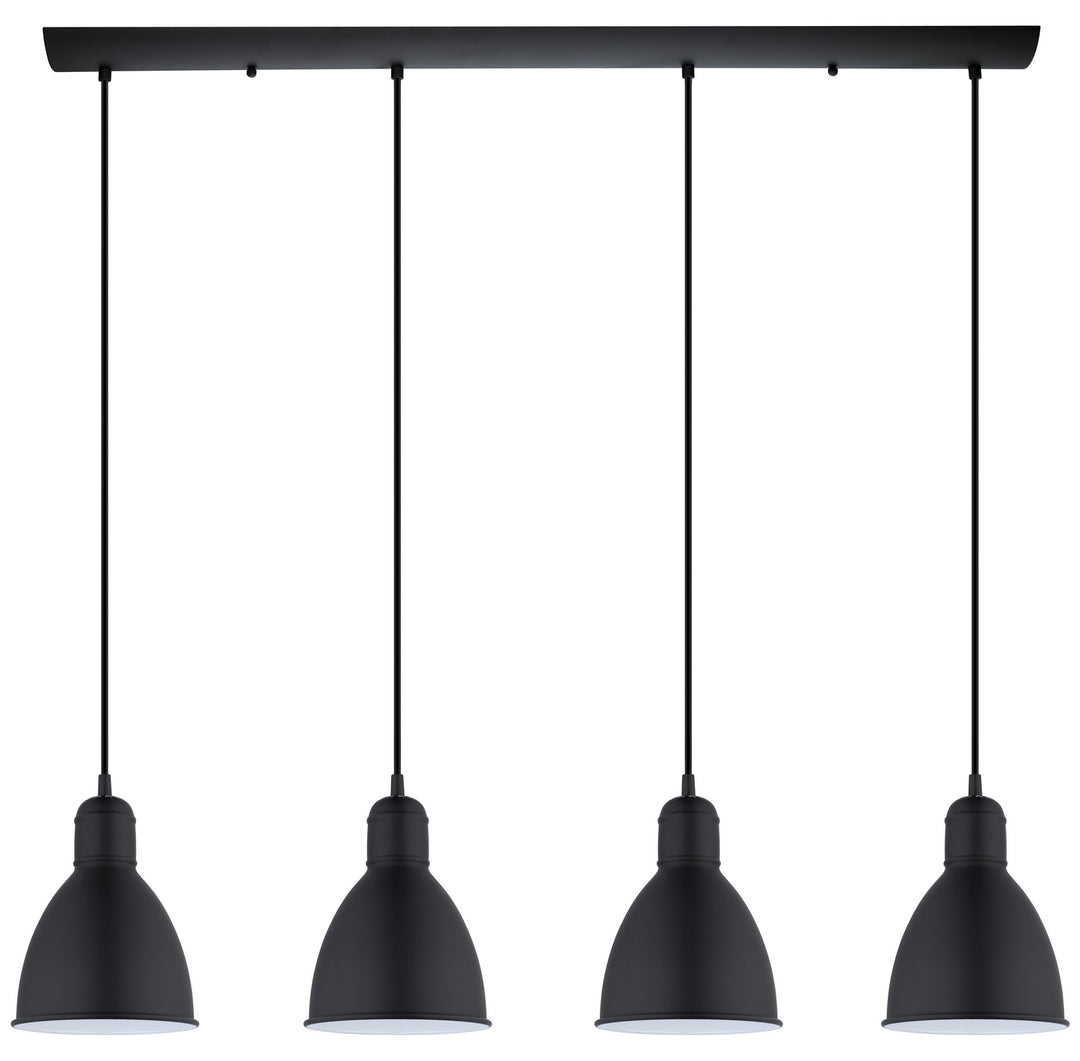 Priddy Four Light Pendant in Black - available from The Lighting Shoppe, trusted by Canadian homeowners