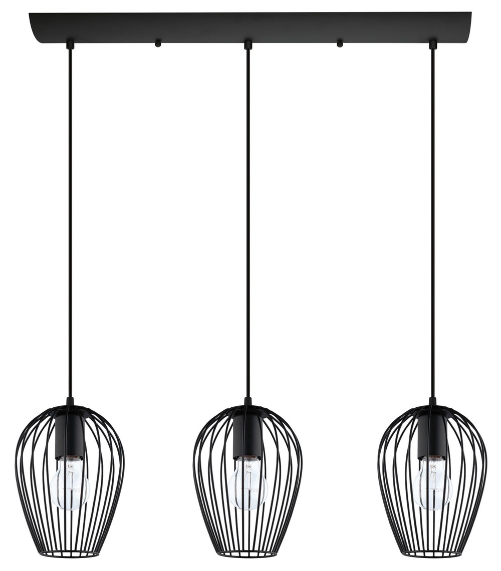 Newtown Three Light Pendant in Black - available from The Lighting Shoppe, trusted by Canadian homeowners