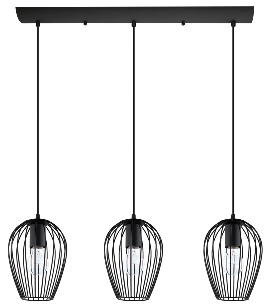 Newtown Three Light Pendant in Black - available from The Lighting Shoppe, trusted by Canadian homeowners