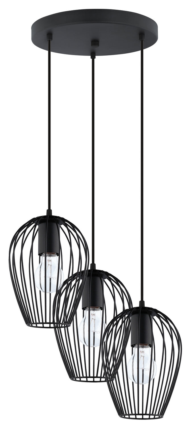 Newtown Three Light Pendant in Black - available from The Lighting Shoppe, trusted by Canadian homeowners